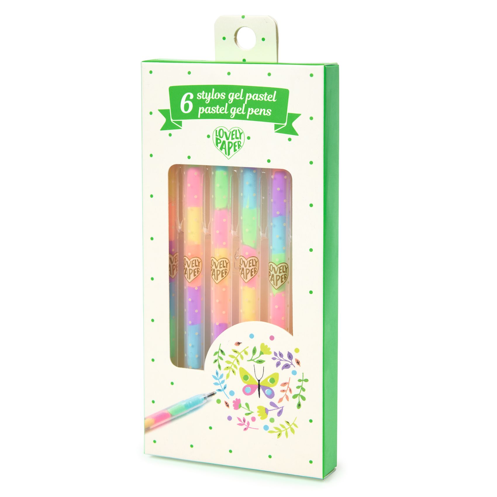 Zselés toll készlet - 6 pasztell színben - 6 pastel gel pens - 2