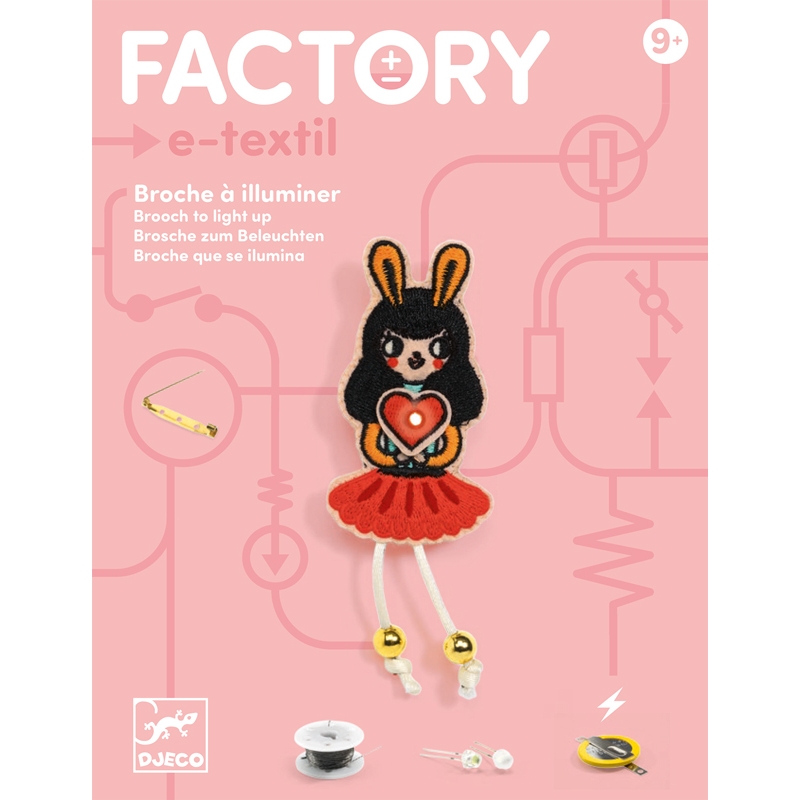E-textil műhely - Nyuszilány kitűző - Brooch - Bunny girl - 0