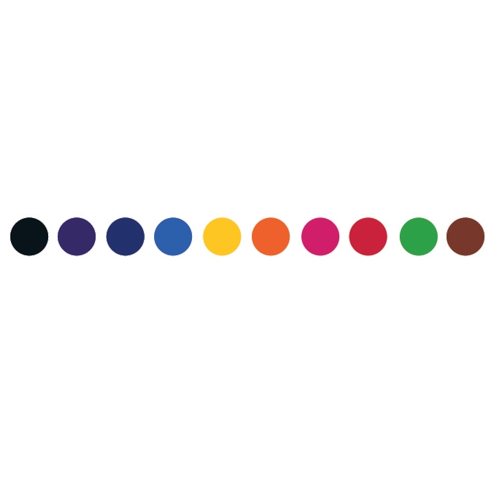 Ecsetfilc készlet - 10 klasszikus szín - Classic colors - 1