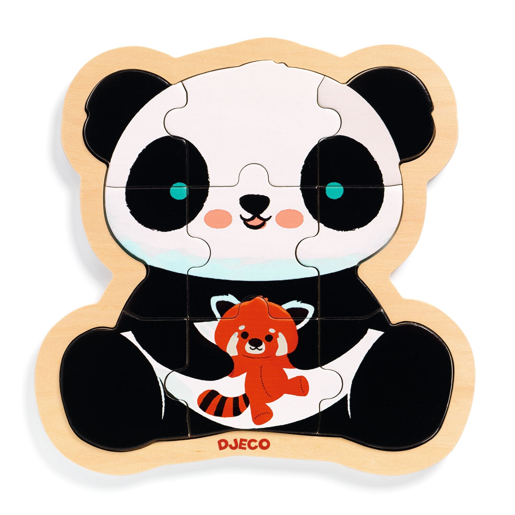 Fa puzzle - Panda, 9 db-os - Puzzlo Panda - 0