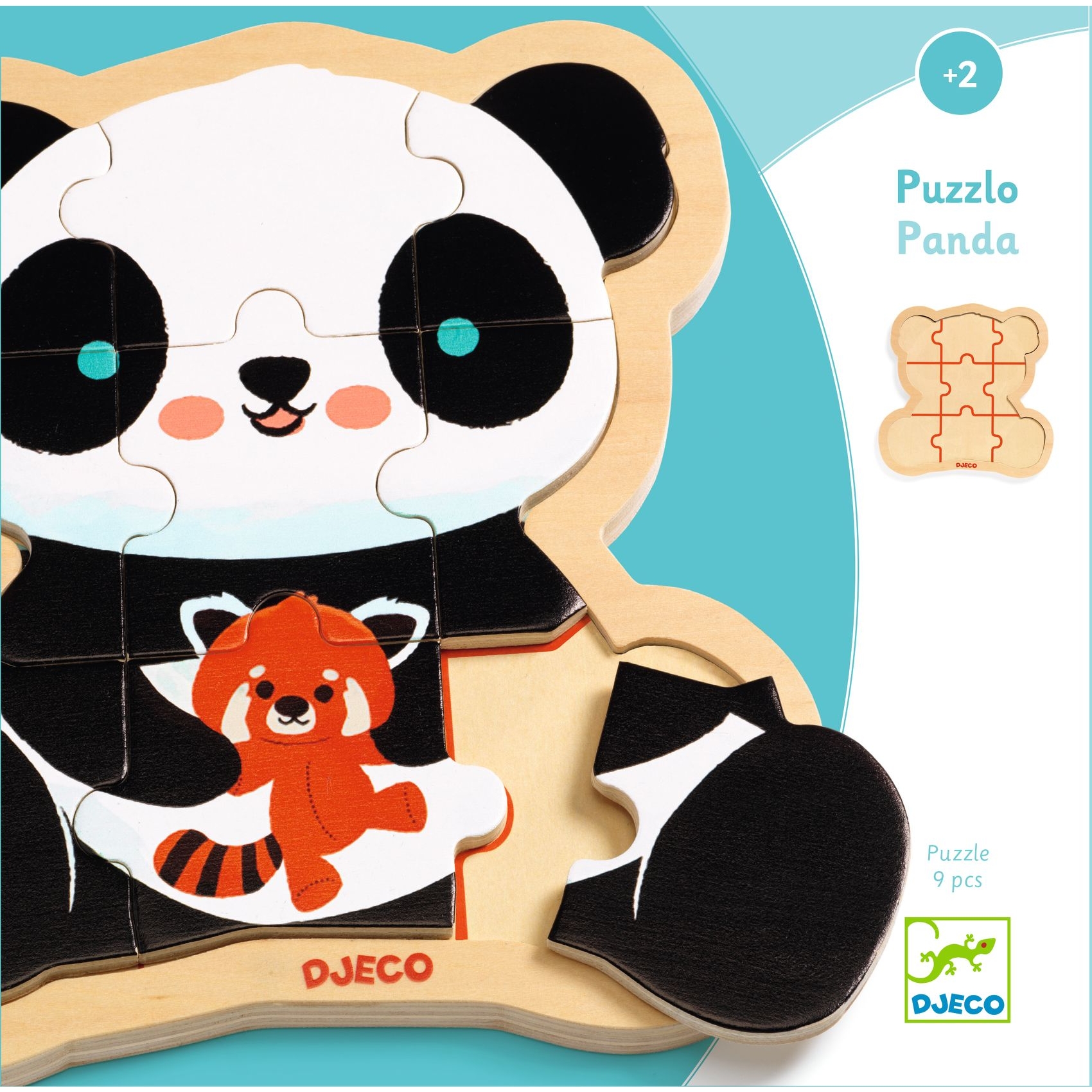 Fa puzzle - Panda, 9 db-os - Puzzlo Panda - 1
