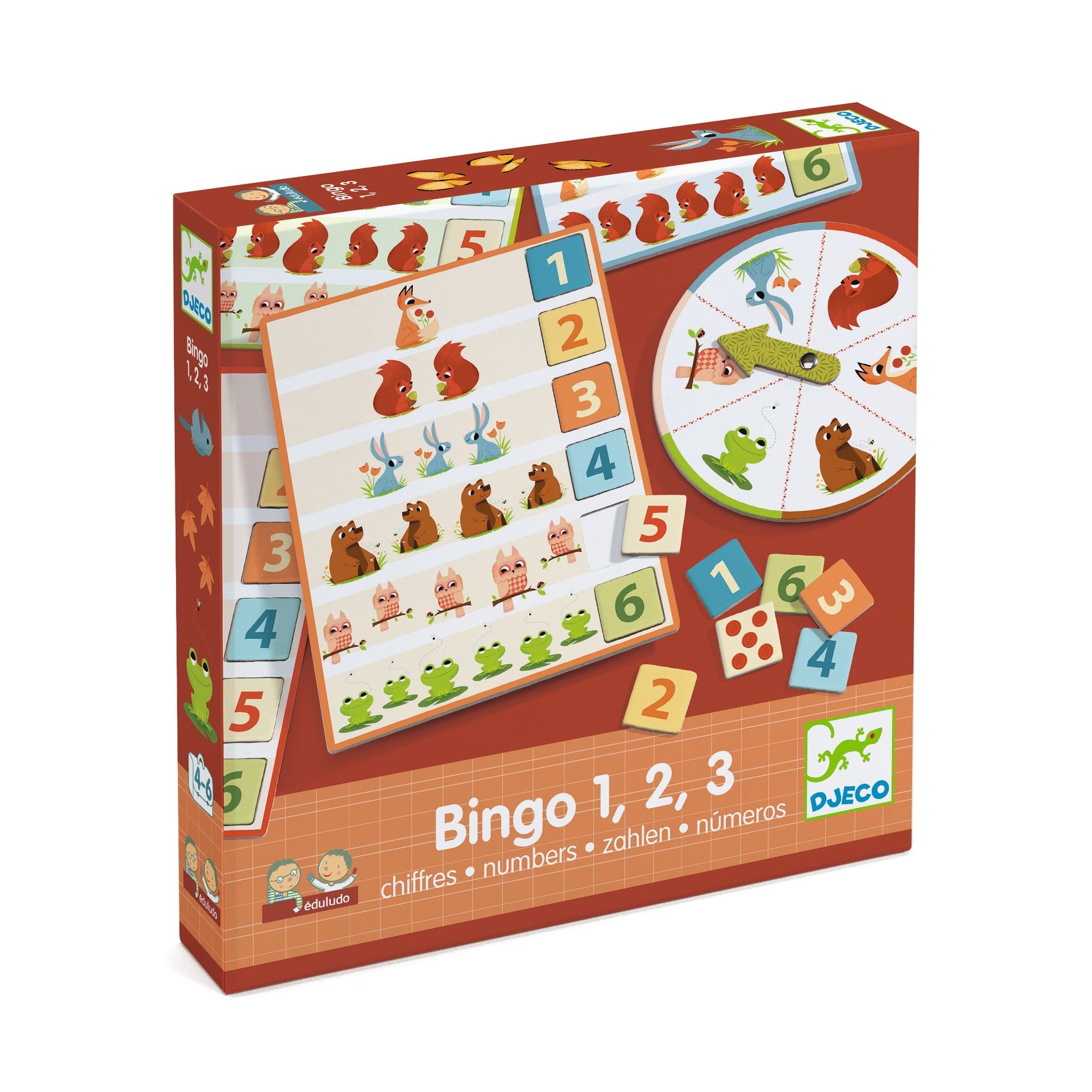 Fejlesztő játék - Bingó a számokkal - Eduludo Bingo 1, 2, 3 numbers - 0