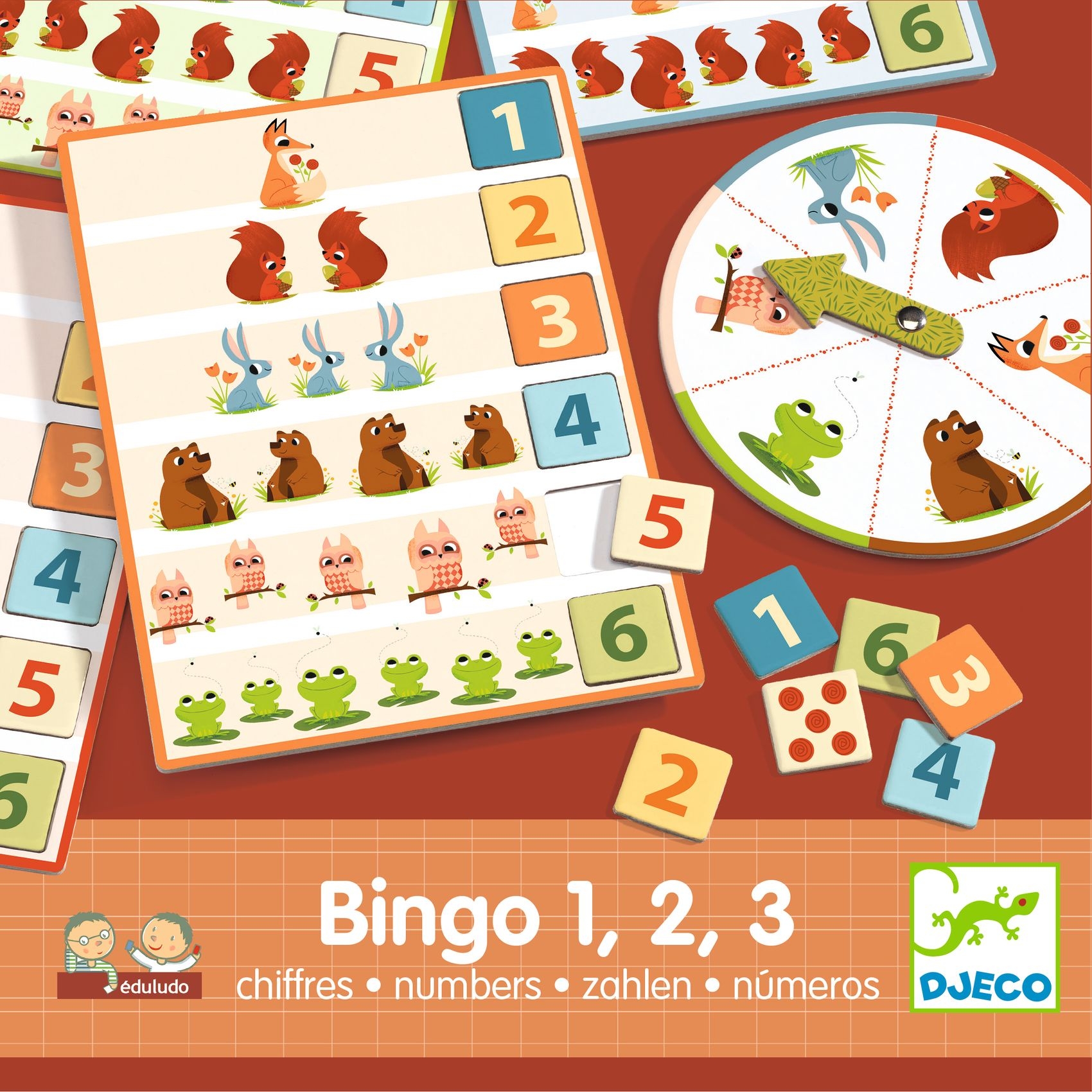 Fejlesztő játék - Bingó a számokkal - Eduludo Bingo 1, 2, 3 numbers - 2