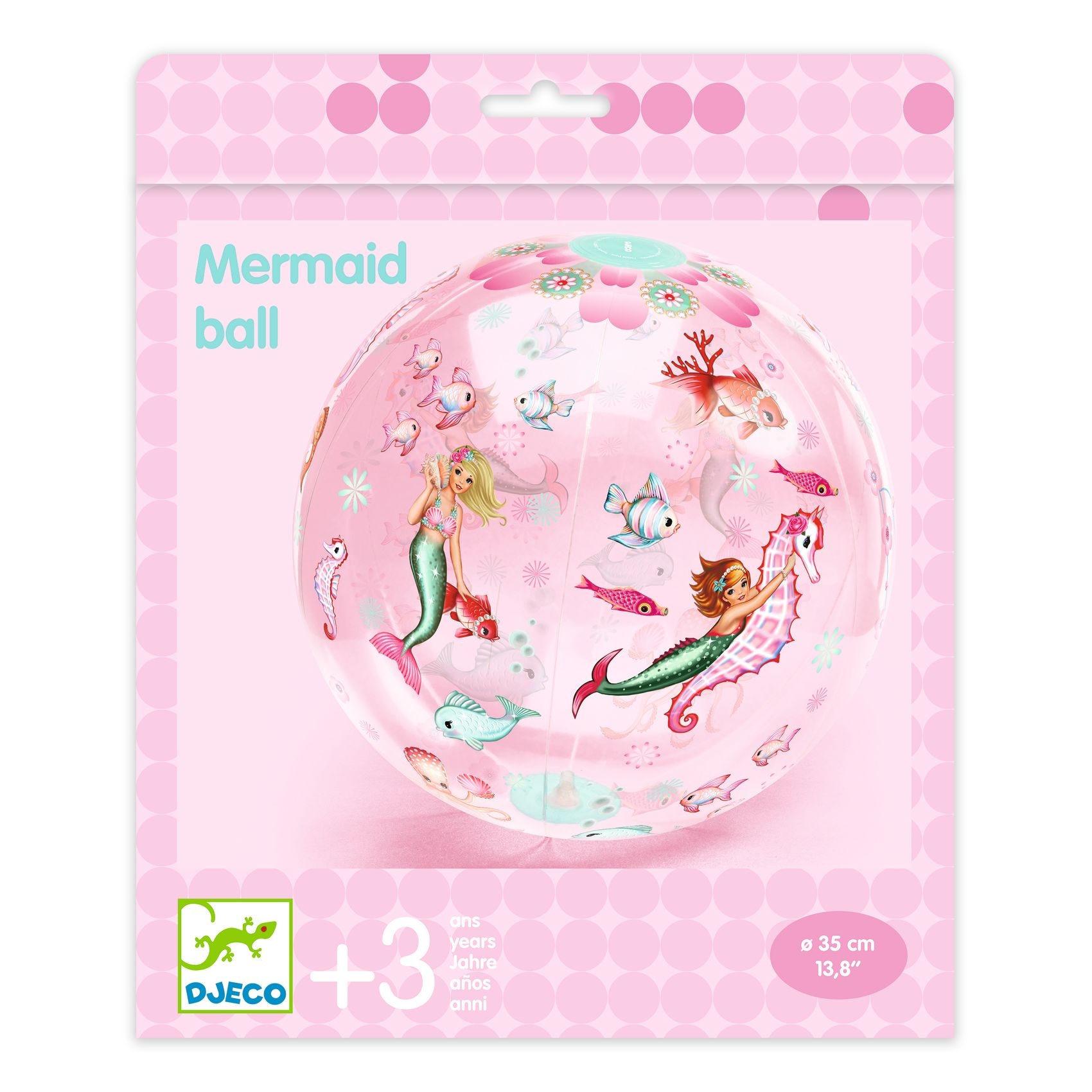 Felfújható labda, ∅ 35 cm - Sellős labda - Mermaid Ball  - 0