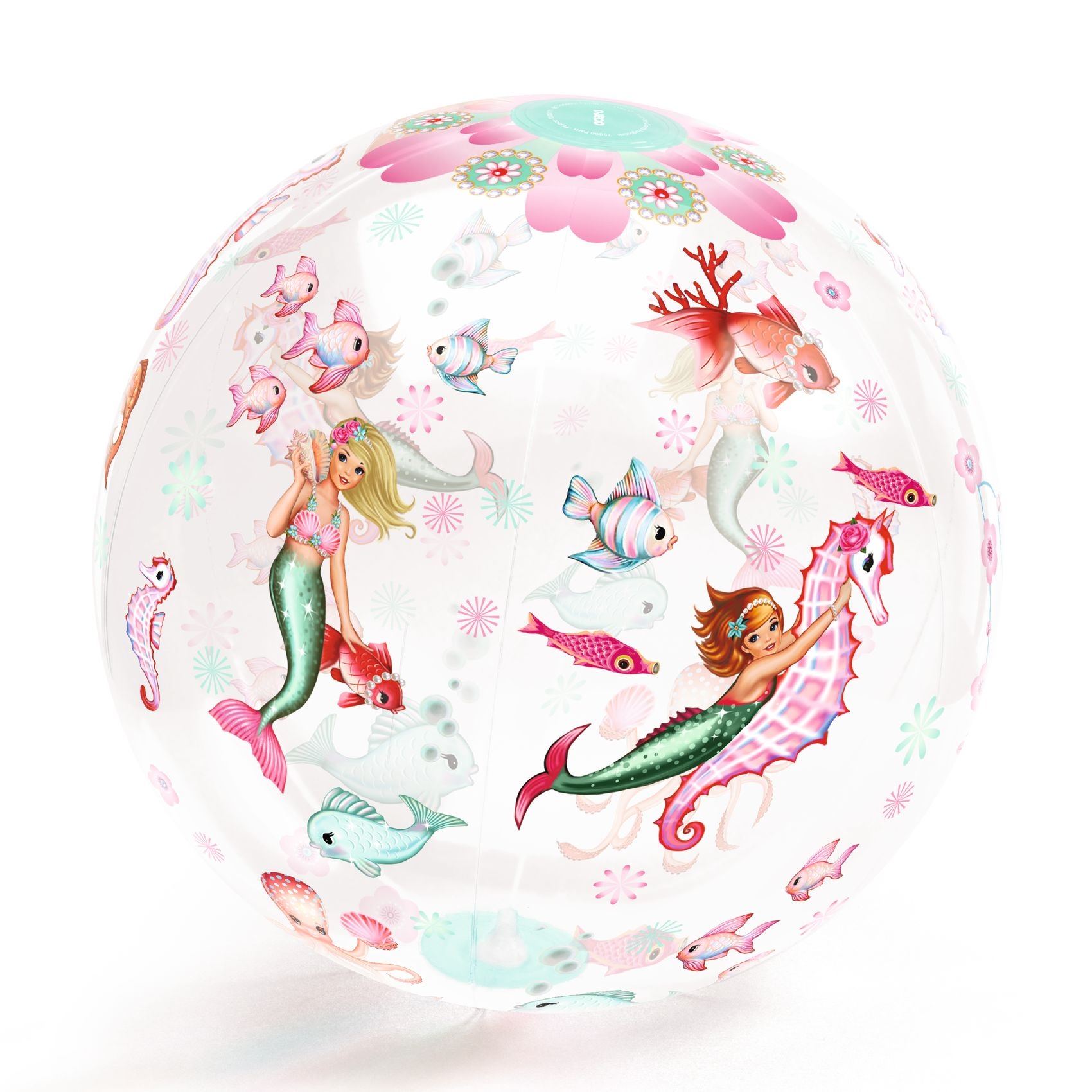 Felfújható labda, ∅ 35 cm - Sellős labda - Mermaid Ball  - 1