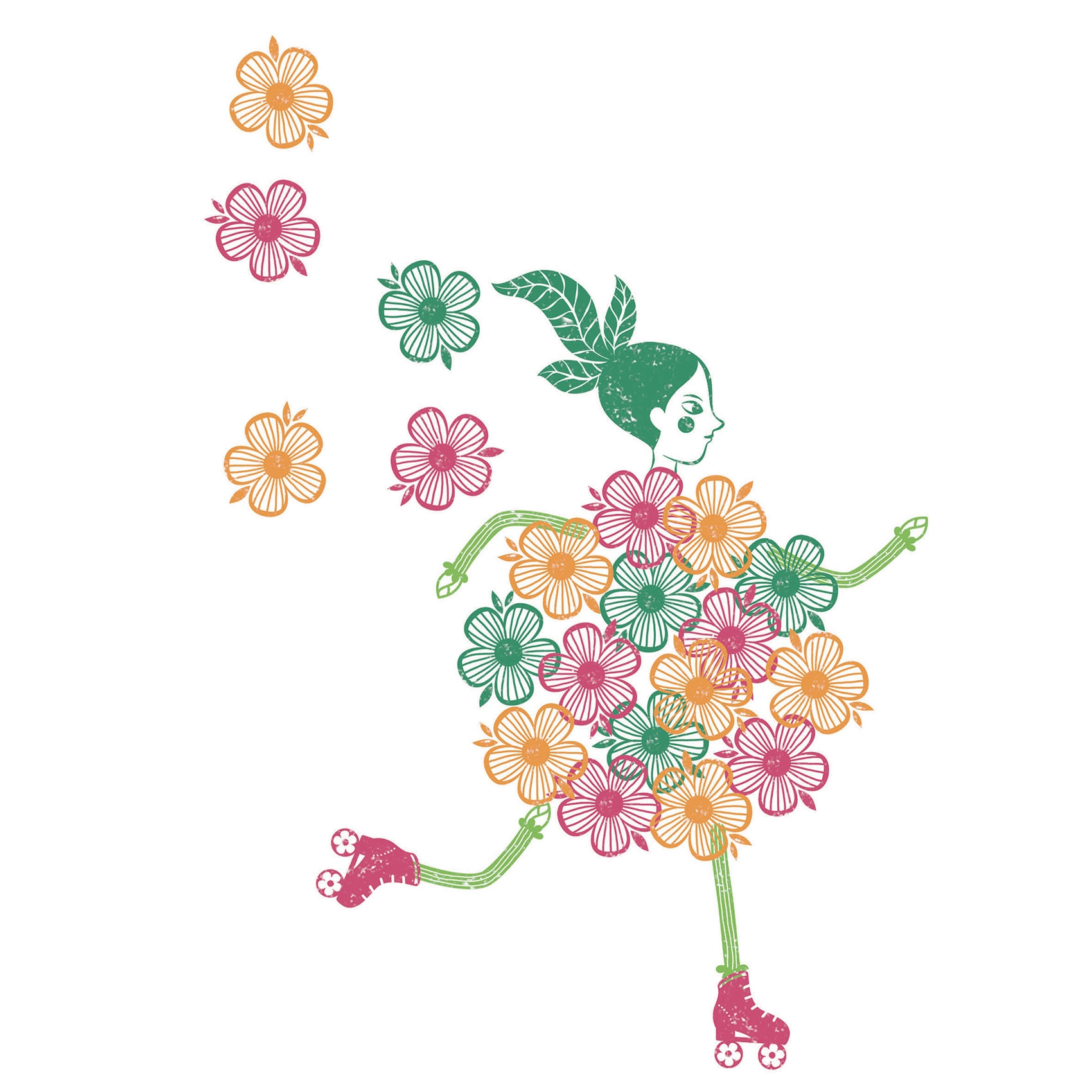 Kreatív nyomdakészlet - Virág lánykák - Flower girls - 1