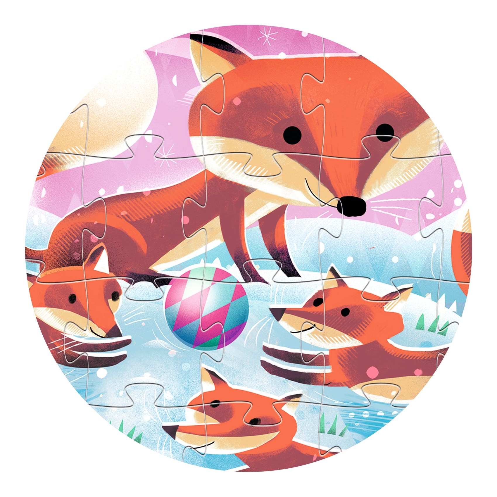 Formadobozos puzzle - Gyömbér a kis róka, 24 db-os - Ginger, little fox - 2
