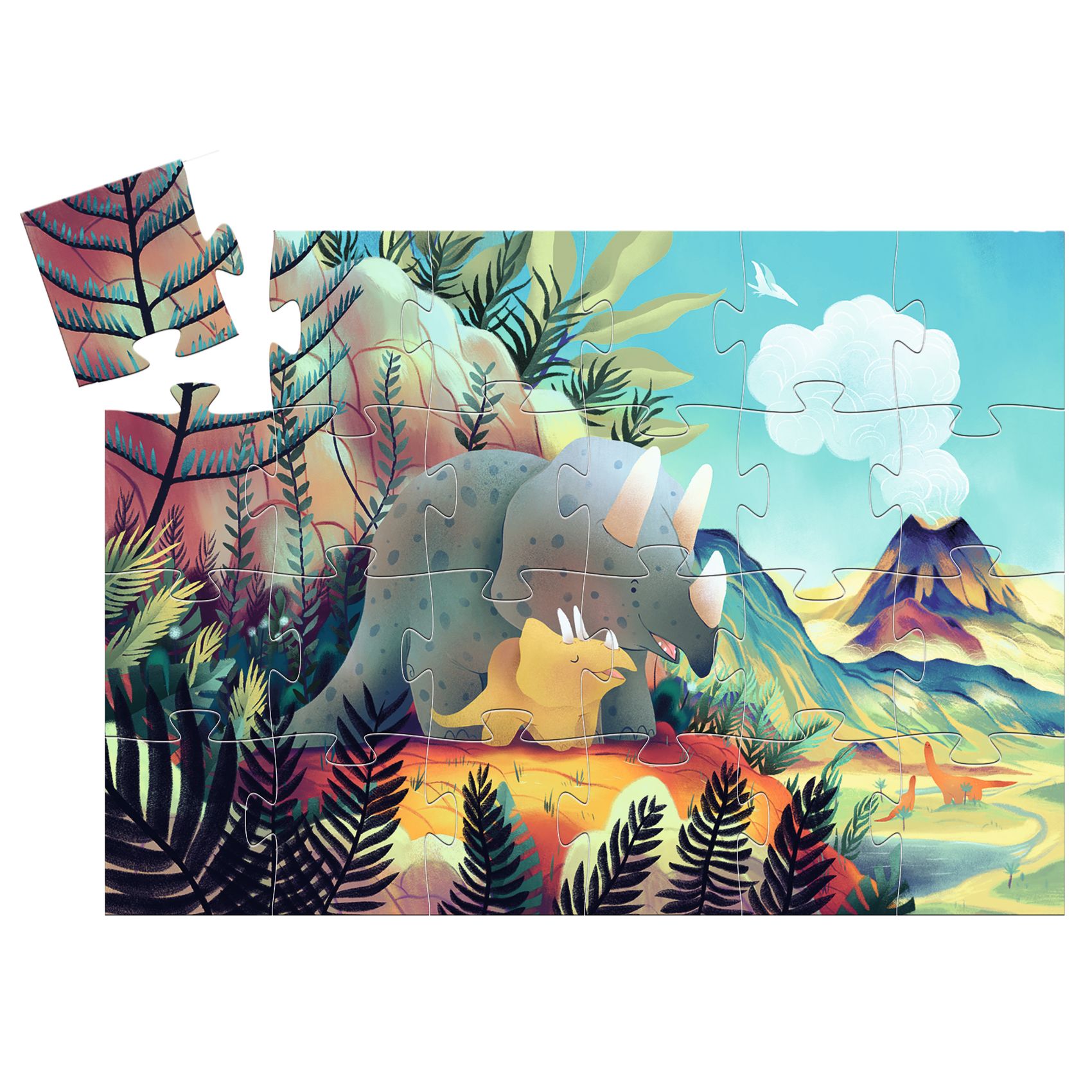 Formadobozos puzzle - Teo a kis dínó, 24 db-os - Teo the dino - 1