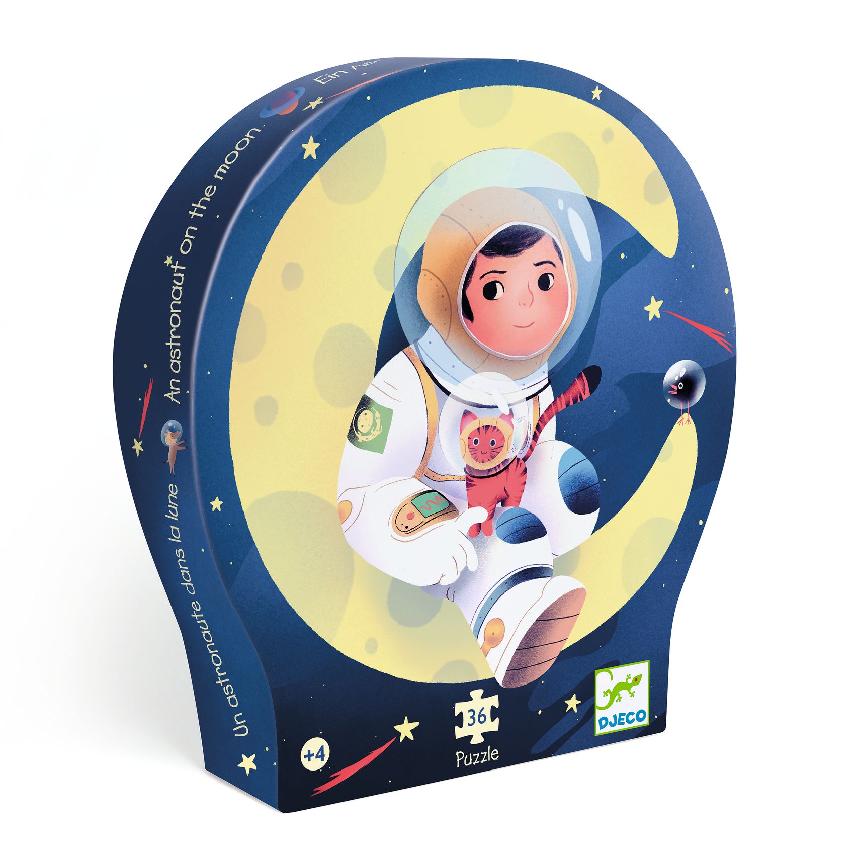 Formadobozos puzzle - Űrhajós a holdon, 36 db-os - An astronaut on the moon - 0