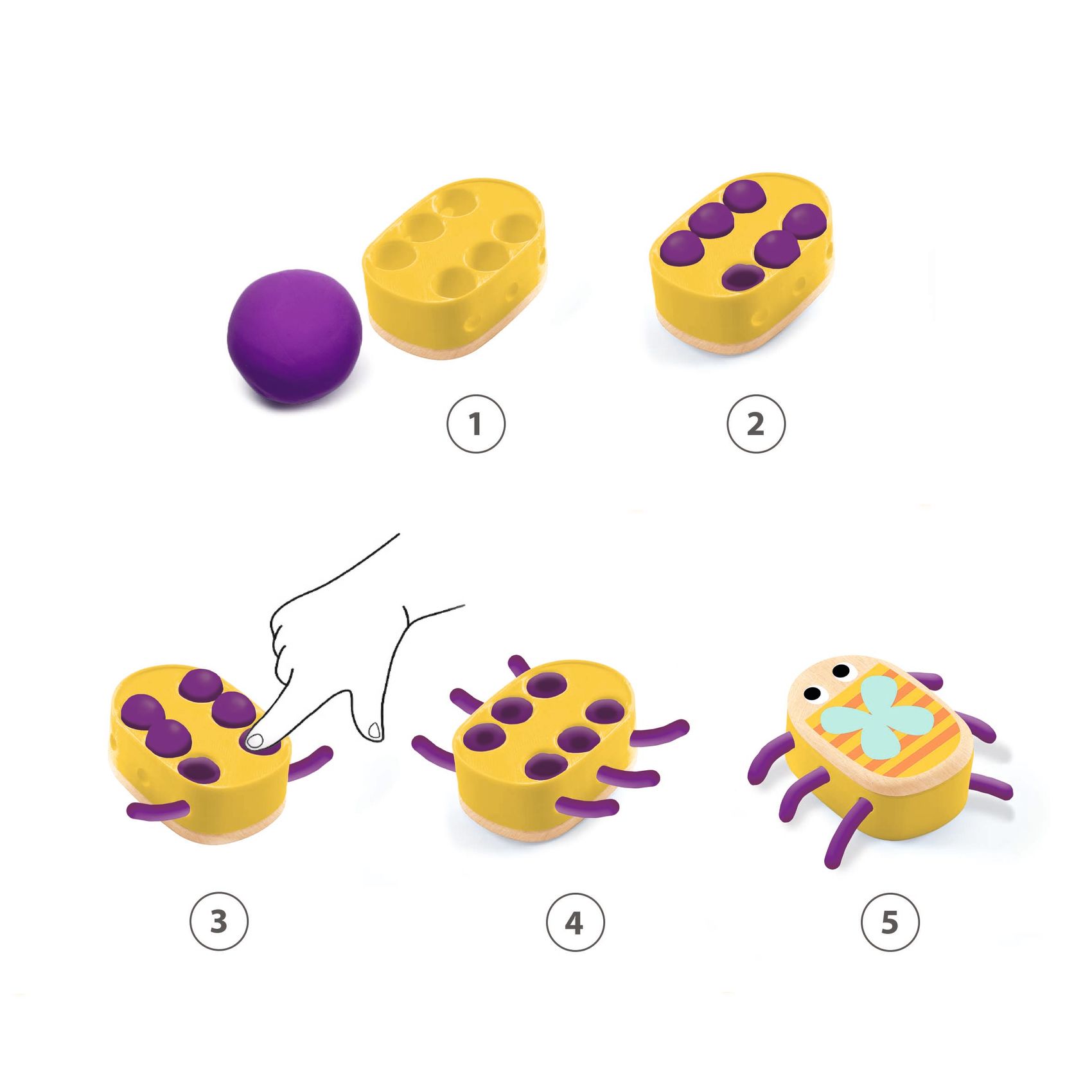 Gyurmaformázó készlet - Bogaras - Myplastibugs - 3