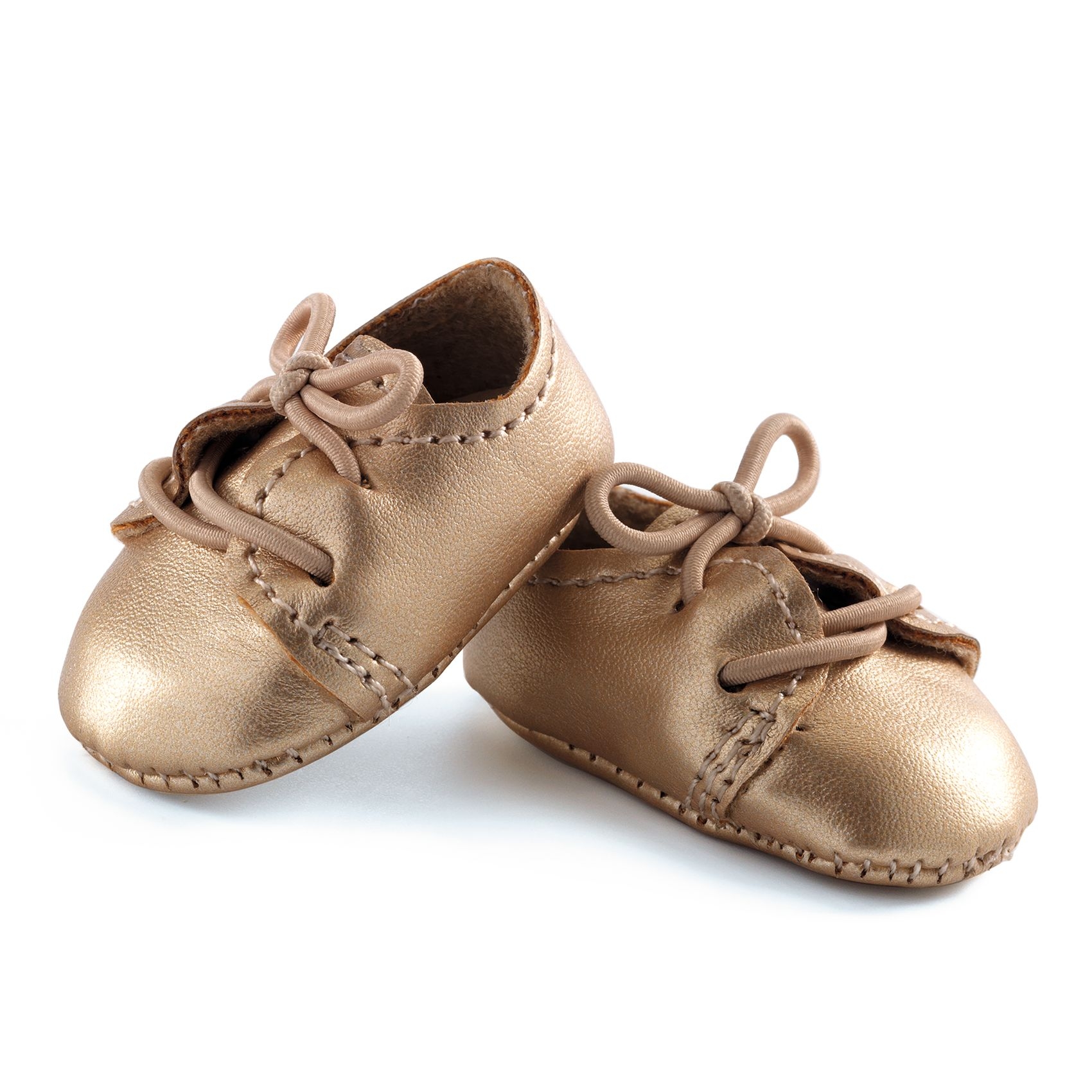 Játékbaba cipő - Arany cipőcske - Golden shoes - 0