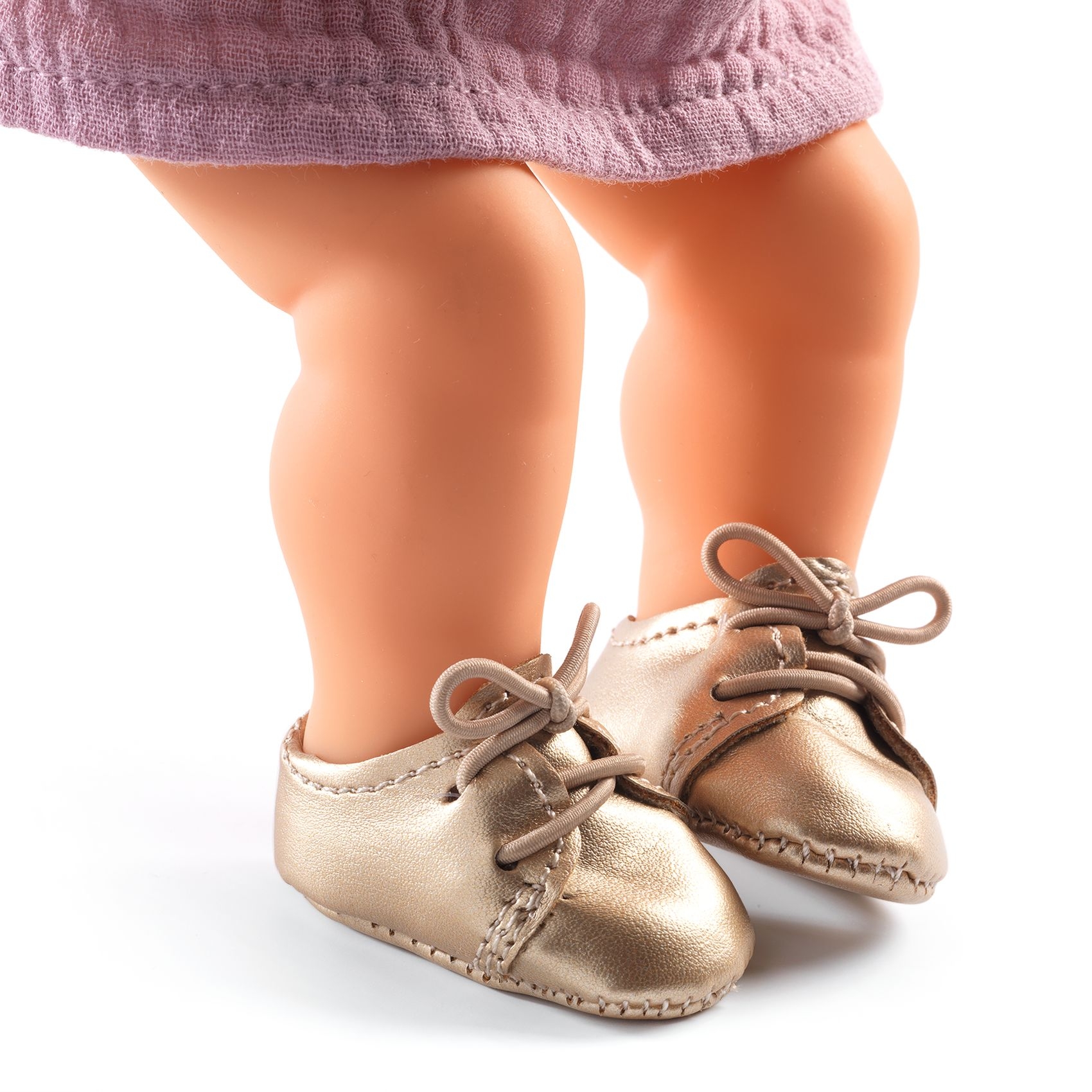 Játékbaba cipő - Arany cipőcske - Golden shoes - 2