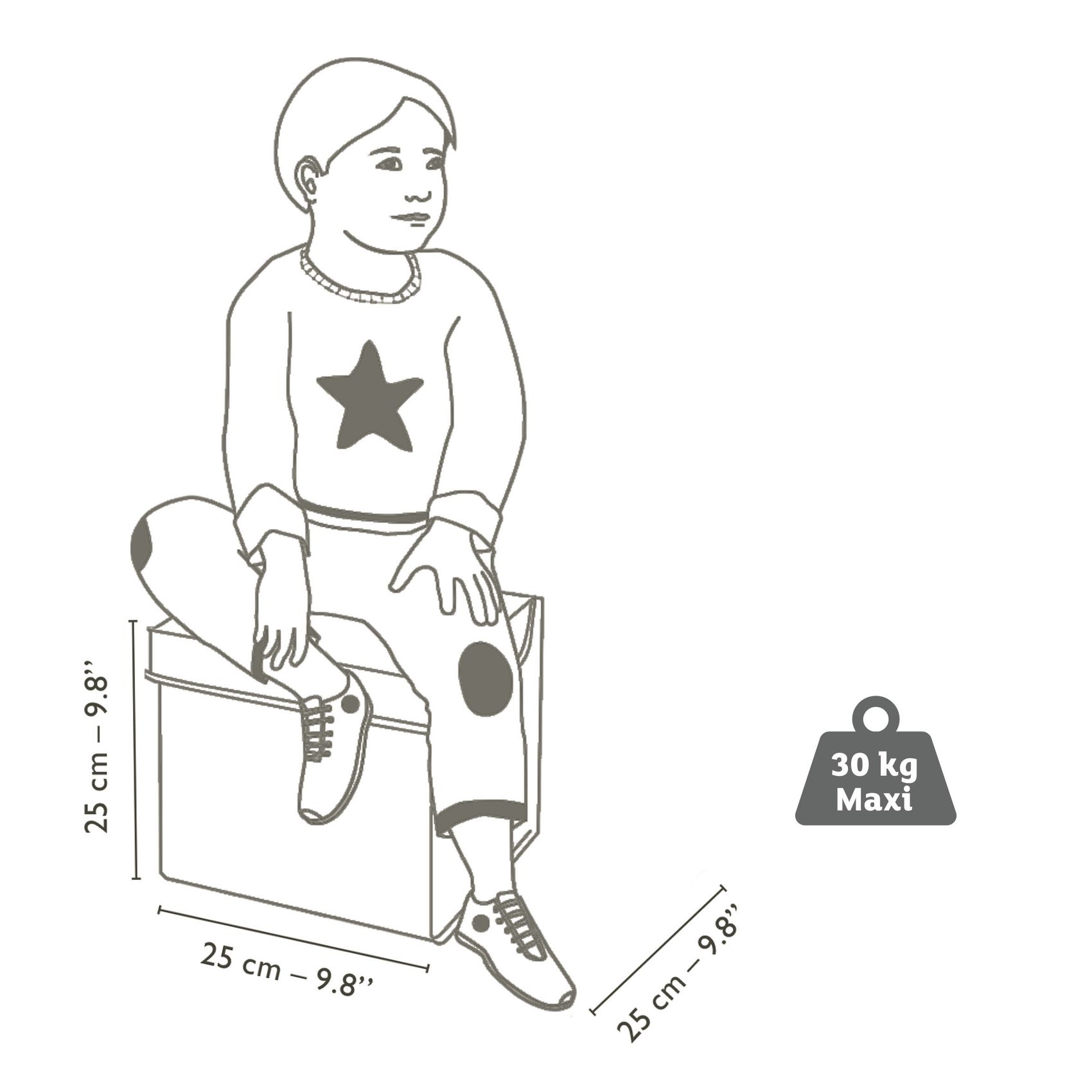Játéktároló ülőke - Csillagok - Stars - 4