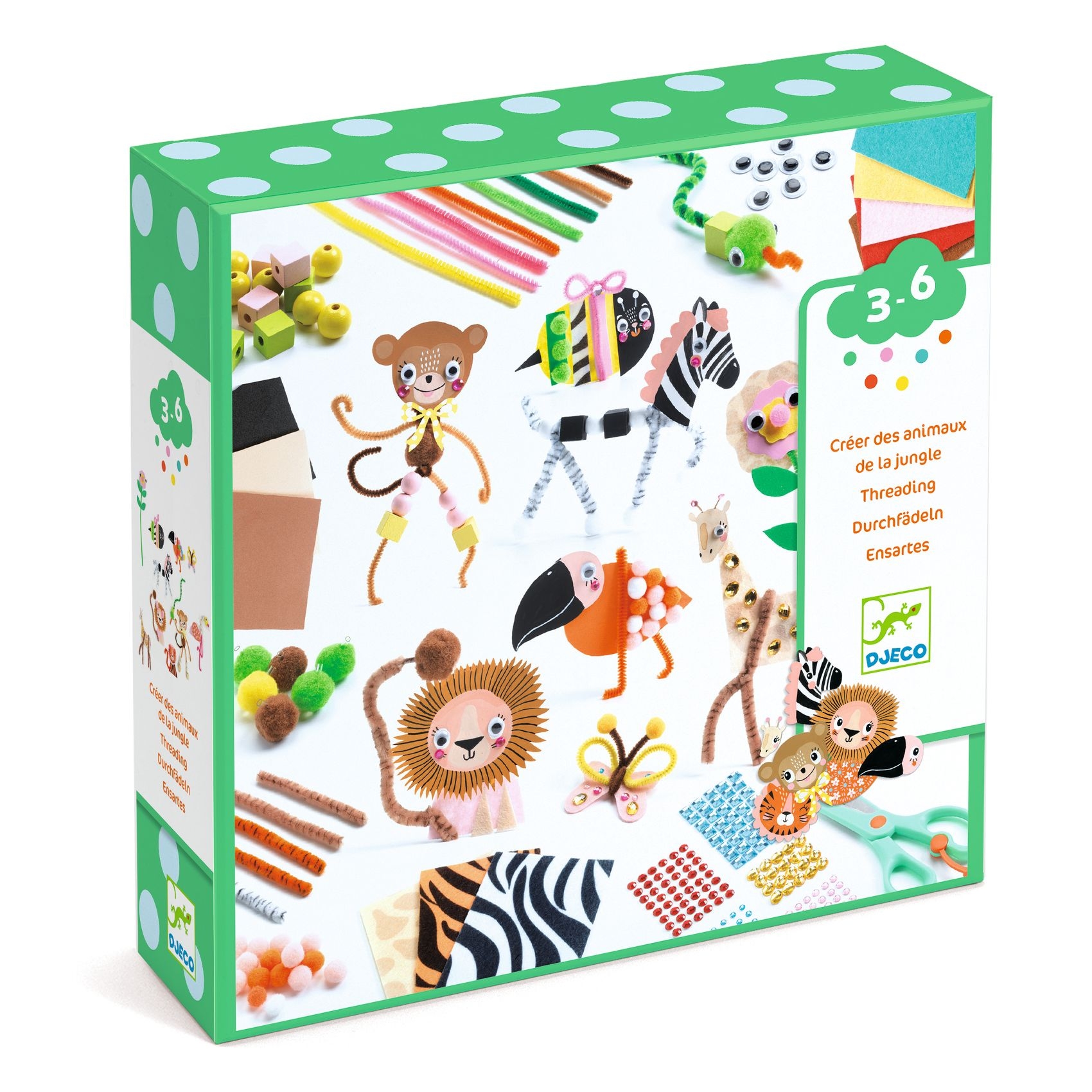 Kreatív készlet - Vadon élő állatok - Jungle Animal Creation Box - 3