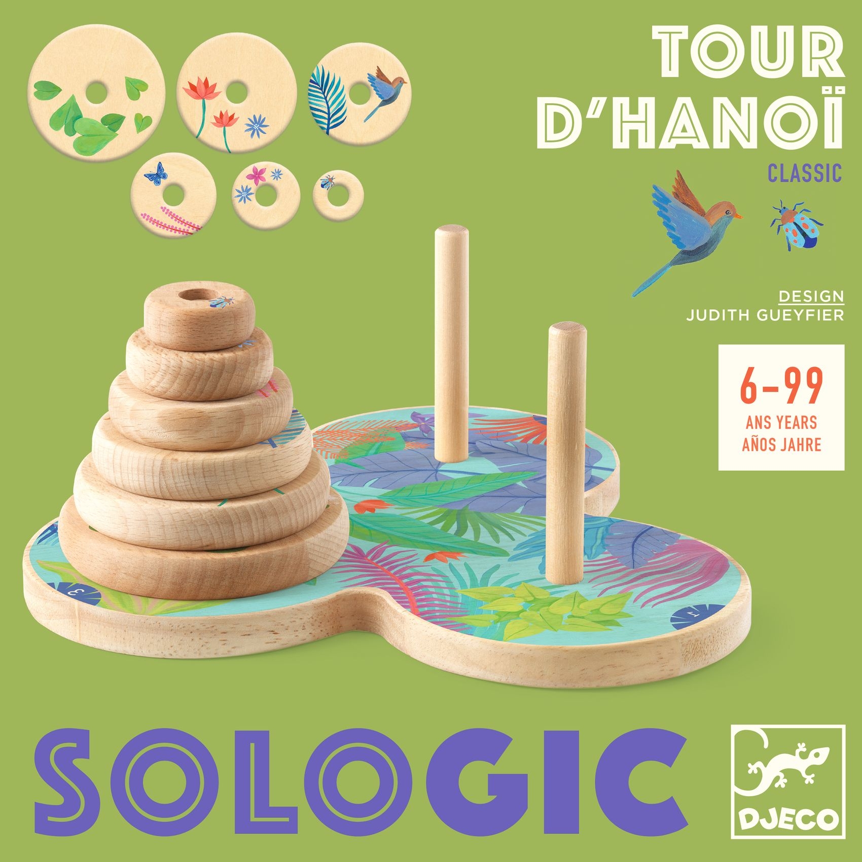 Logikai játék - Toronyépítő - Tour d'Hanoi - FSC 100% - 3