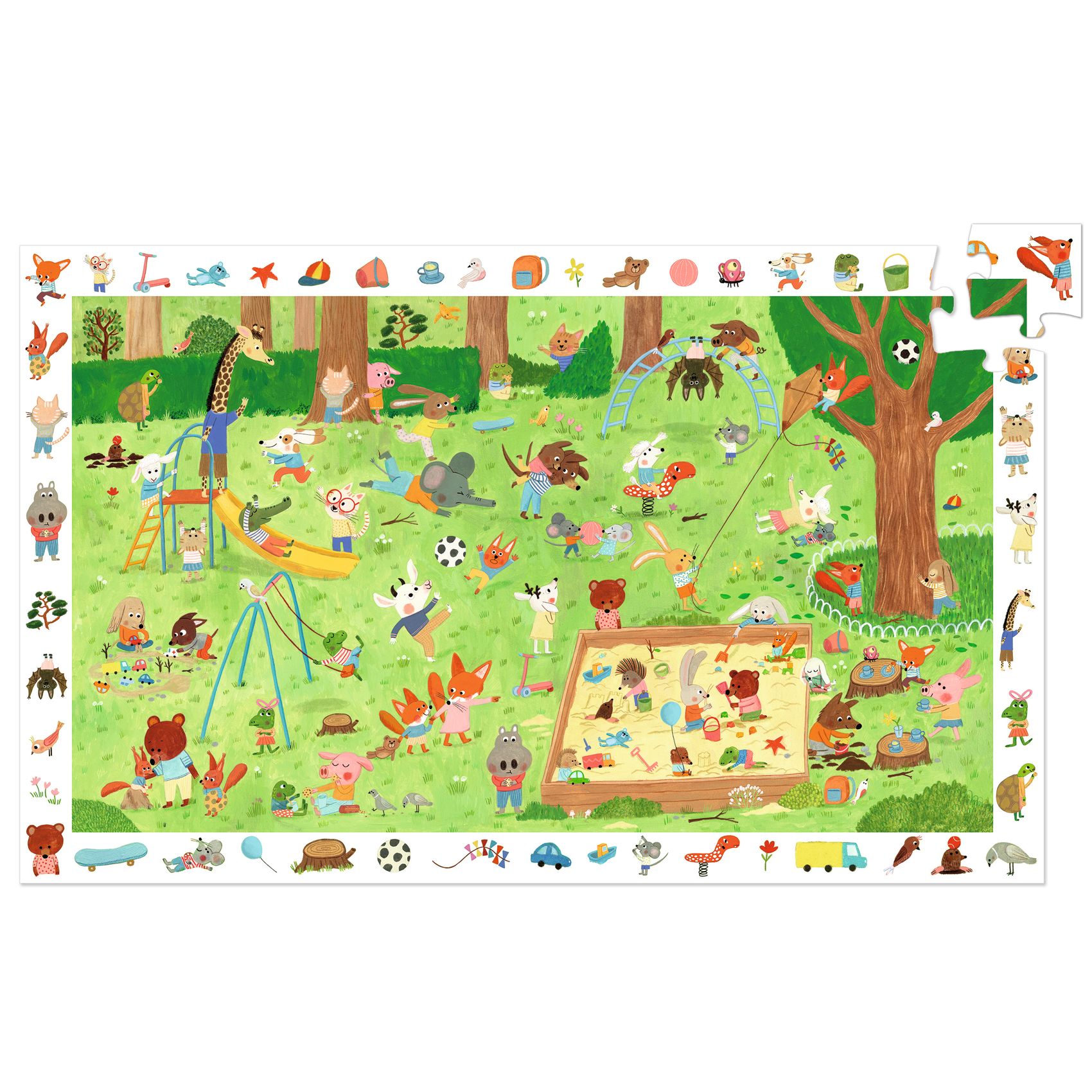 Megfigyeltető puzzle - Kisbarátok a kertben, 35 db-os - Little friends' garden - 4