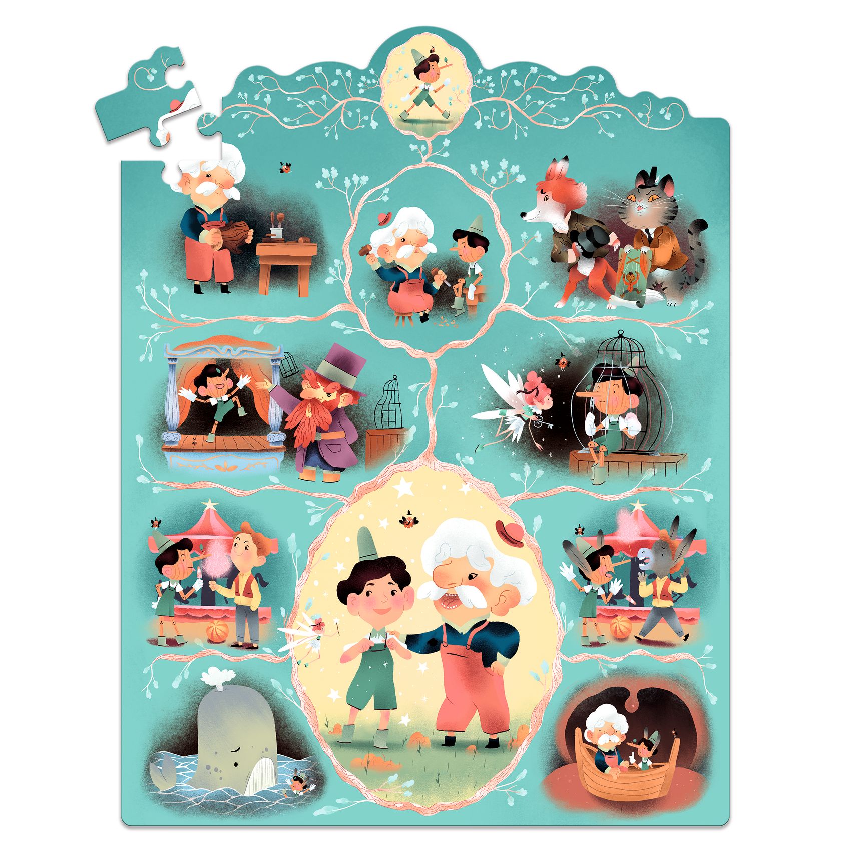 Mese puzzle - Pinokkió, 54 db-os - Pinocchio - 1