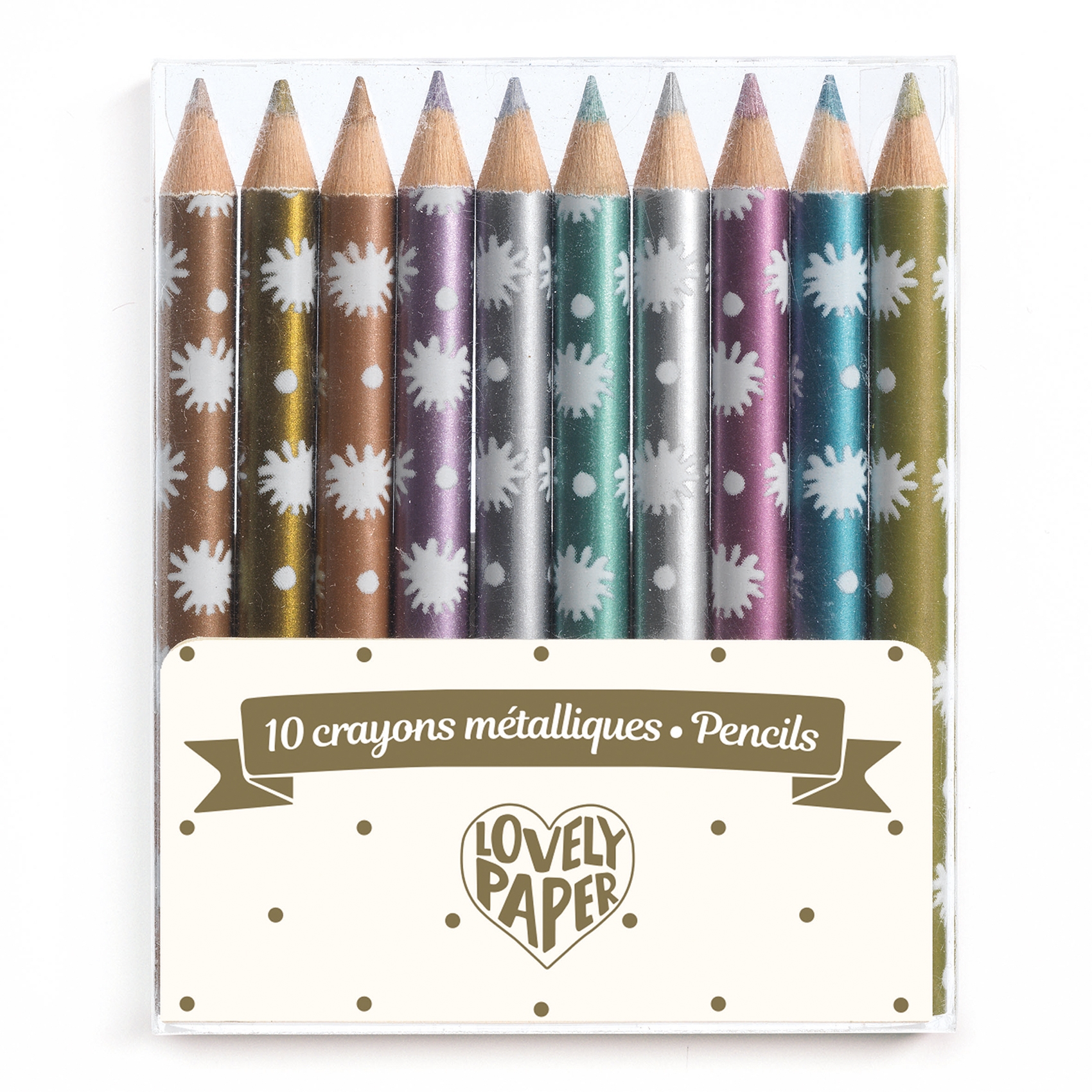 Mini metálszínű ceruza, 10 szín - 10 Chichi mini metalic pencils - 0