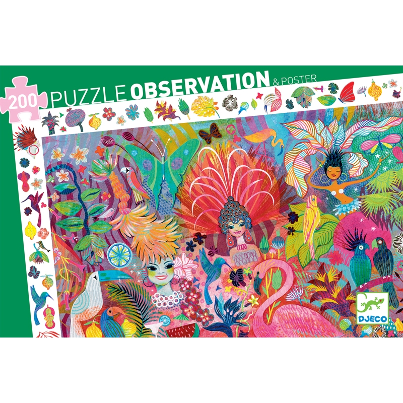 Megfigyeltető puzzle - Riói karnevál, 200 db-os - Rio Carnival - 0