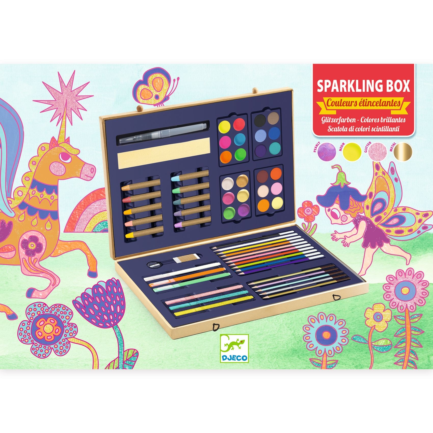 Kreatív eszközök - Festő és rajz készlet - Sparkling box of colours - 0