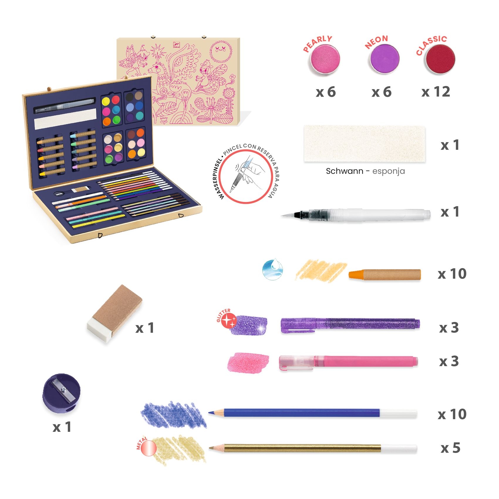 Kreatív eszközök - Festő és rajz készlet - Sparkling box of colours - 2