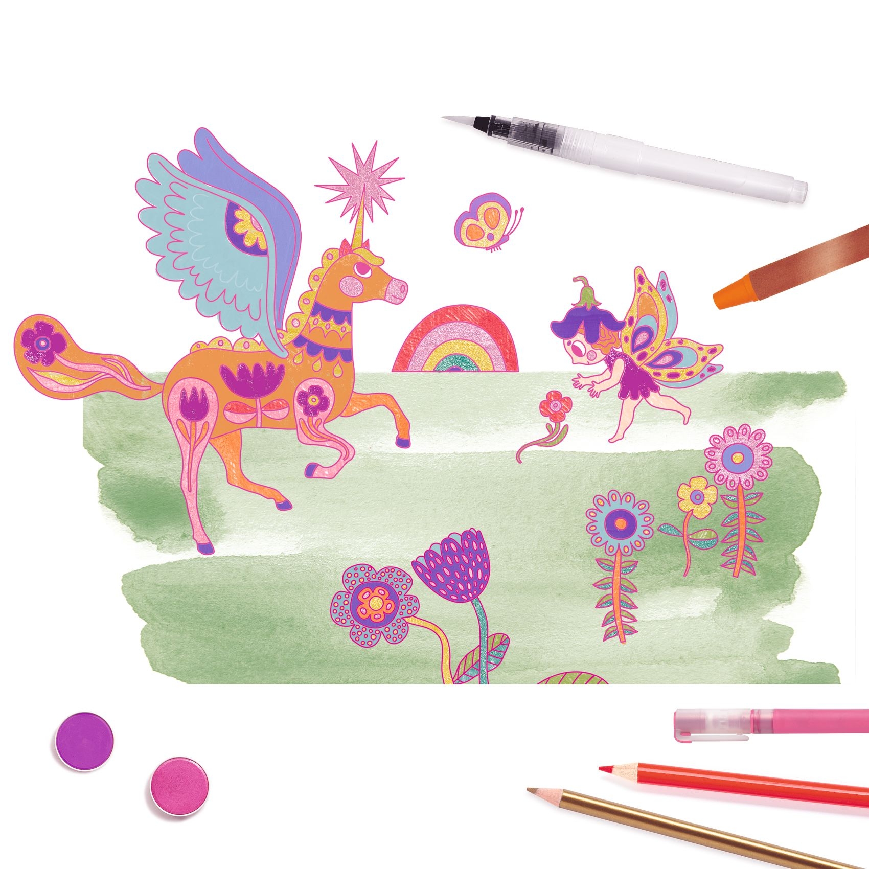 Kreatív eszközök - Festő és rajz készlet - Sparkling box of colours - 3