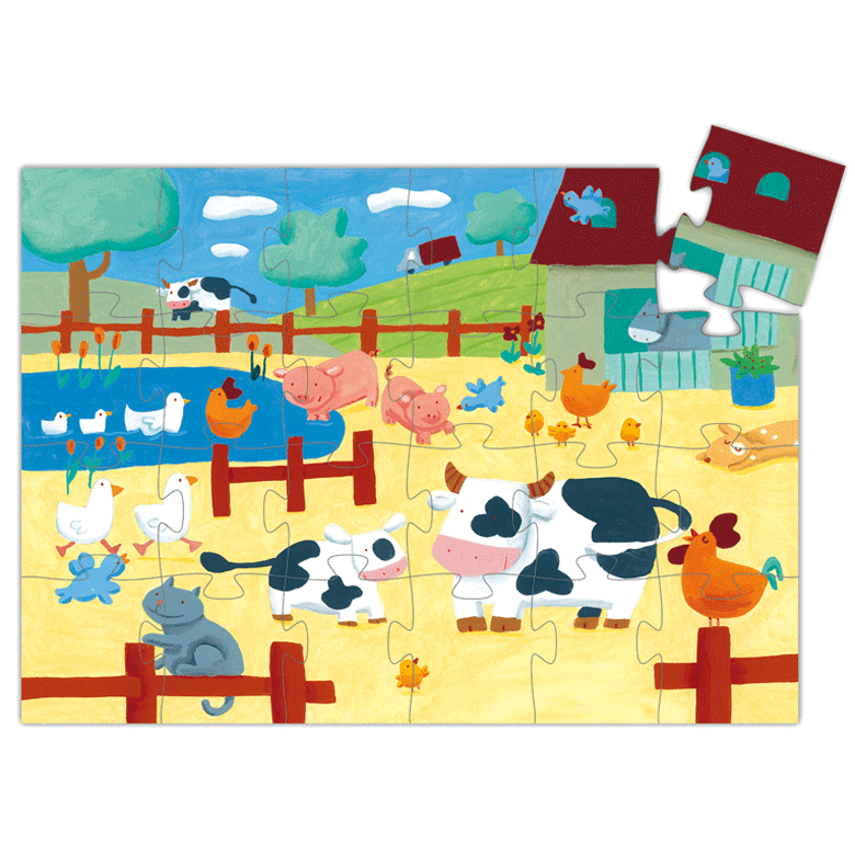 Formadobozos puzzle - Bocik és tehenek - The cows on the farm - 1