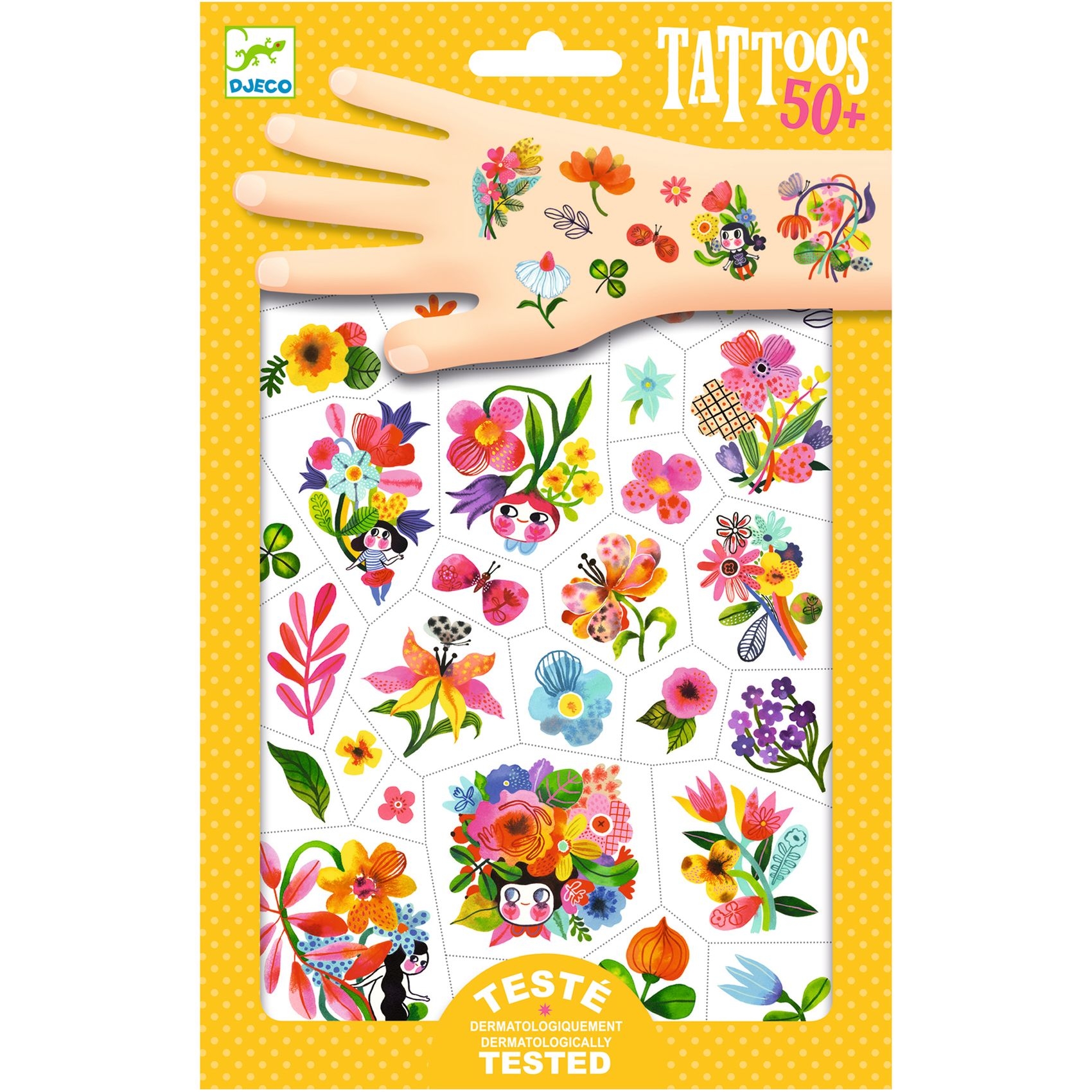 Tetováló matricák - Virág akvarell - Aqua flor - 0