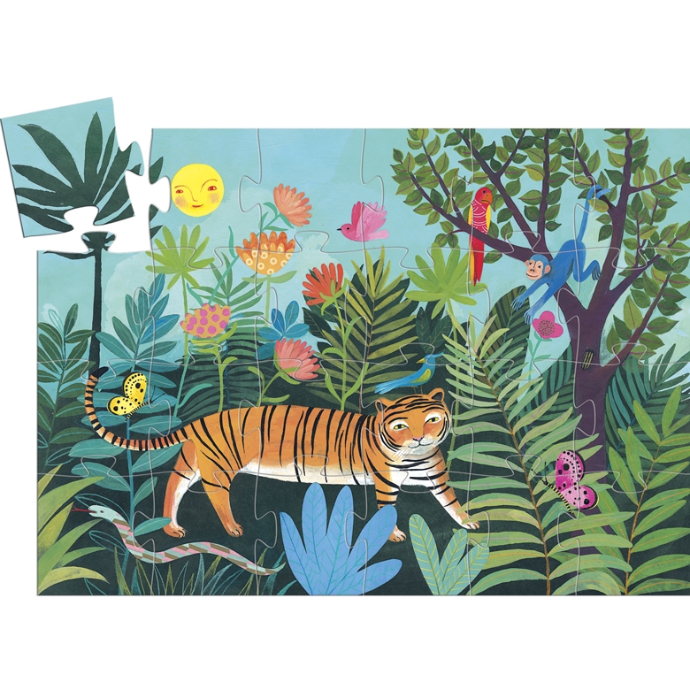 Formadobozos puzzle - A tigris sétája - The tiger's walk - 1
