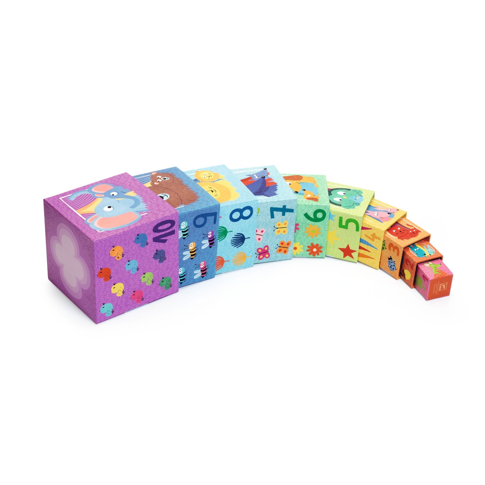 Toronyépítő kocka - Szivárvány - Rainbow - 1