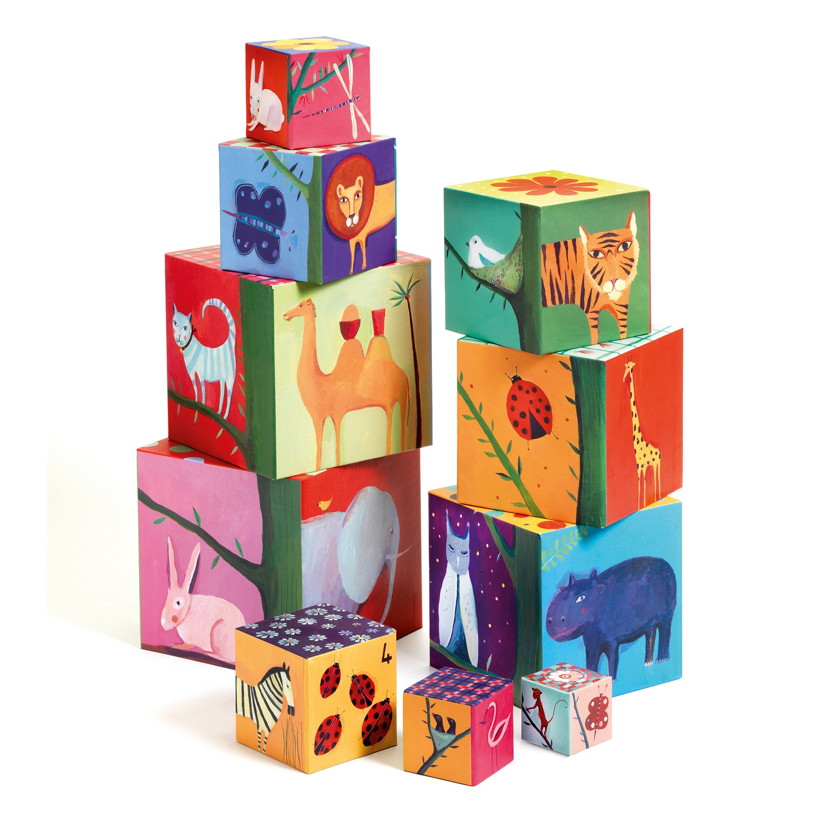 Toronyépítő kocka - Természet és állatok - 10 nature & animal blocks - 0