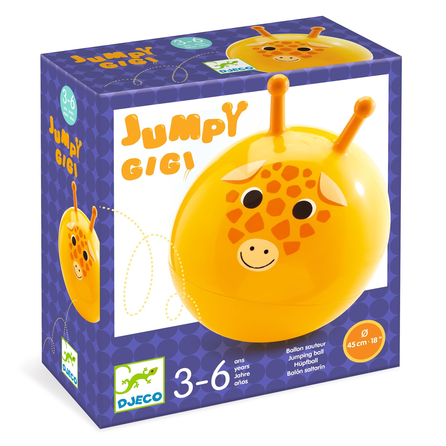 Ugrálólabda, ∅ 45 cm - Jumpy Gigi - Jumpy Gigi - 0