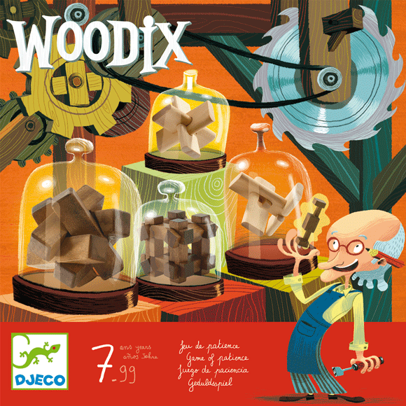 Logikai játék - Fa ördöglakatok - Woodix - 0